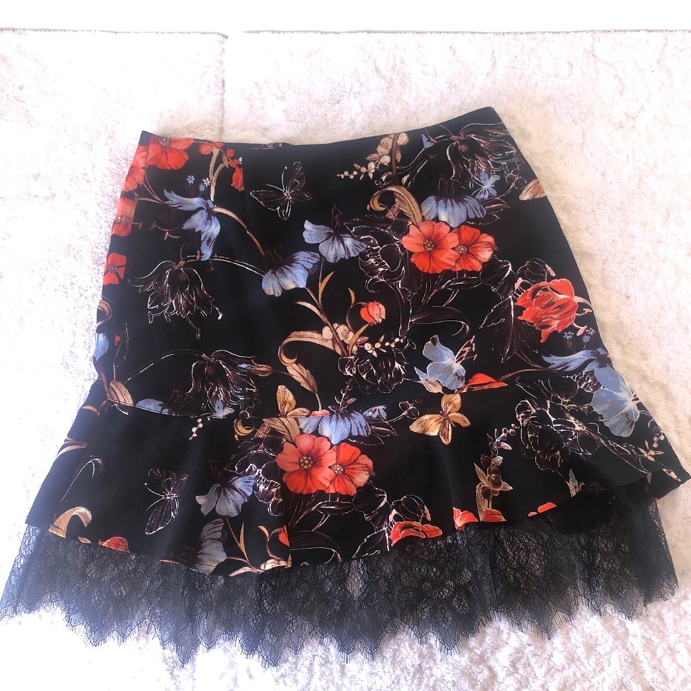Who What Wear Floral Skirt lace skirts size 10